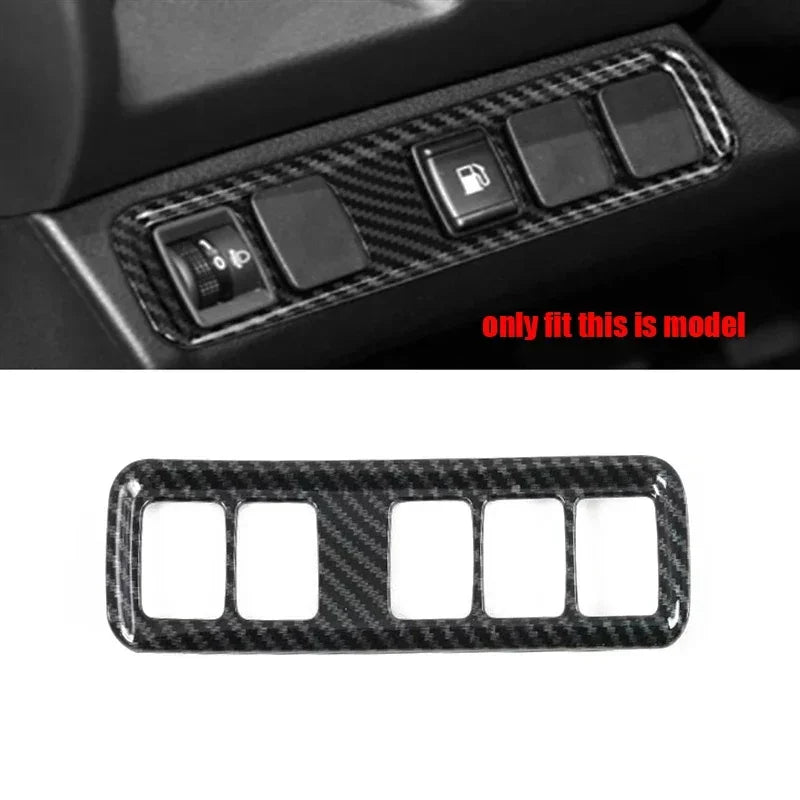 LEAP Dashboard Switch Panel Surround Cover for Nissan Navara NP300 D23 2015–2020 – Carbon Look — 1 dashboard switch-panel surround cover