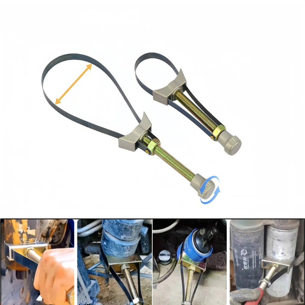 LEAP 60–120mm Adjustable Steel Strap Oil Filter Wrench - view 2