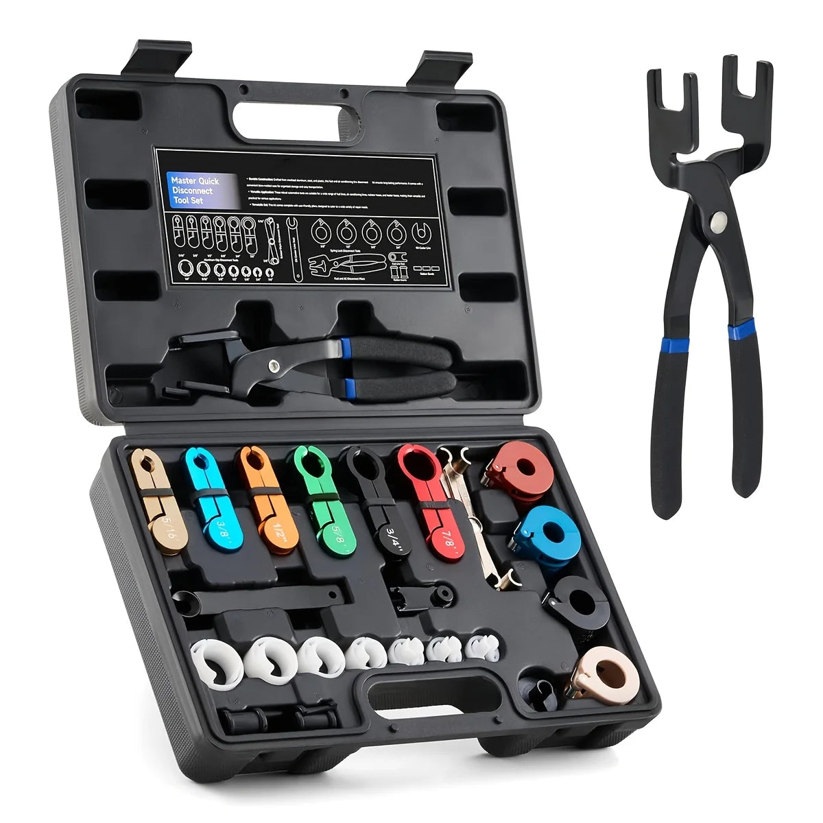 LEAP 26-Piece Fuel, A/C & Transmission Line Disconnect Tool Set – Black – product view 2