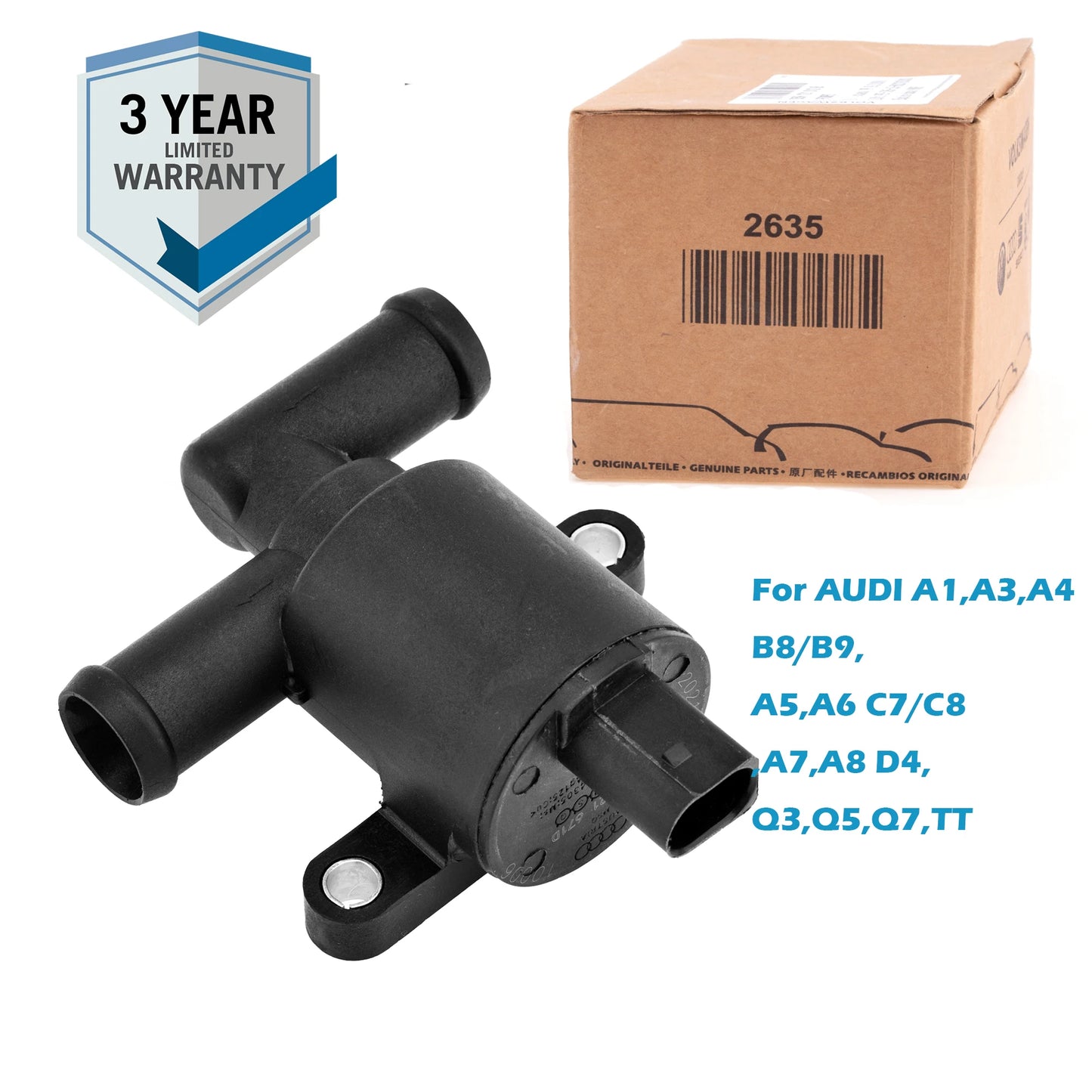 LEAP Coolant Control Valve 4H0121671D for Audi A1 A3 A4 A5 A6 A7 A8 Q3 Q5 Q7 TT - image 1
