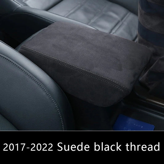 LEAP Centre Armrest Cover for Honda CR-V 2017-2022 – Suede Black Stitching