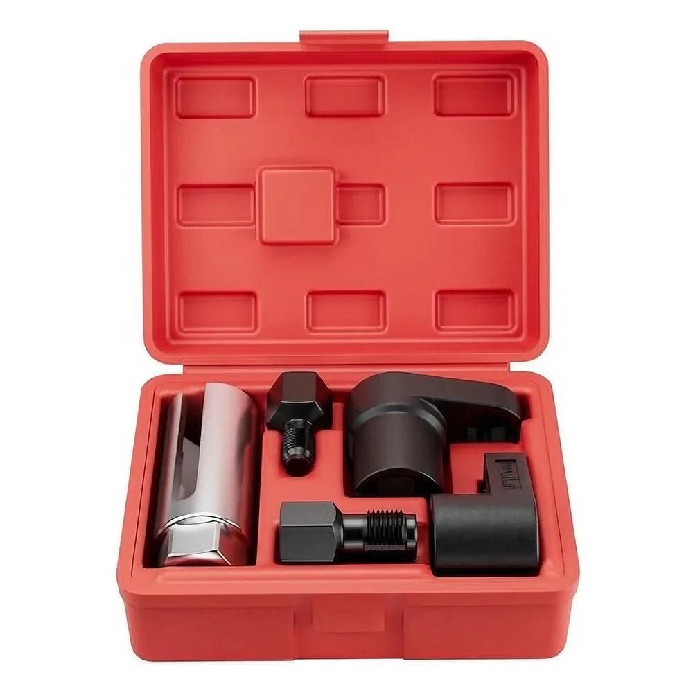LEAP 5pcs Oxygen Sensor Wrench Kit for Automotive O2 Socket Removal Install Offset Vacuum Sensor Socket Thread Chaser Tool – image 1