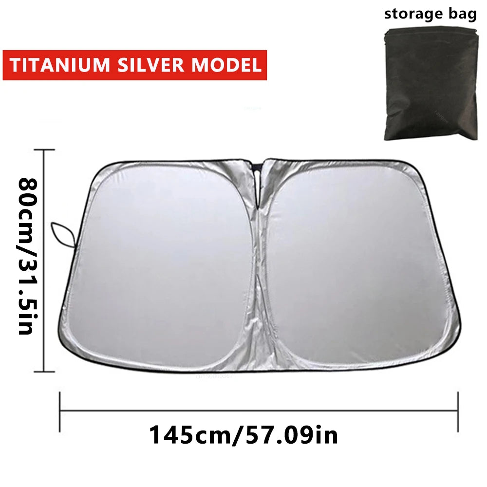 LEAP Folding Reflective Windscreen Sunshade – 145 × 80 cm