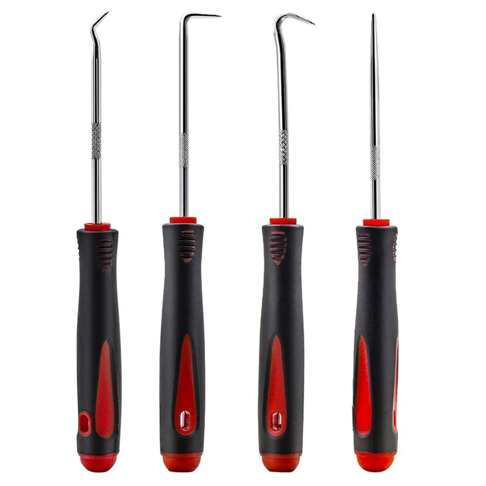 LEAP Car Auto Vehicle Oil Seal Screwdrivers Set O-Ring Seal Gasket Puller Remover Pick Hooks Tools Sealing 16cm 4Pcs – image 1
