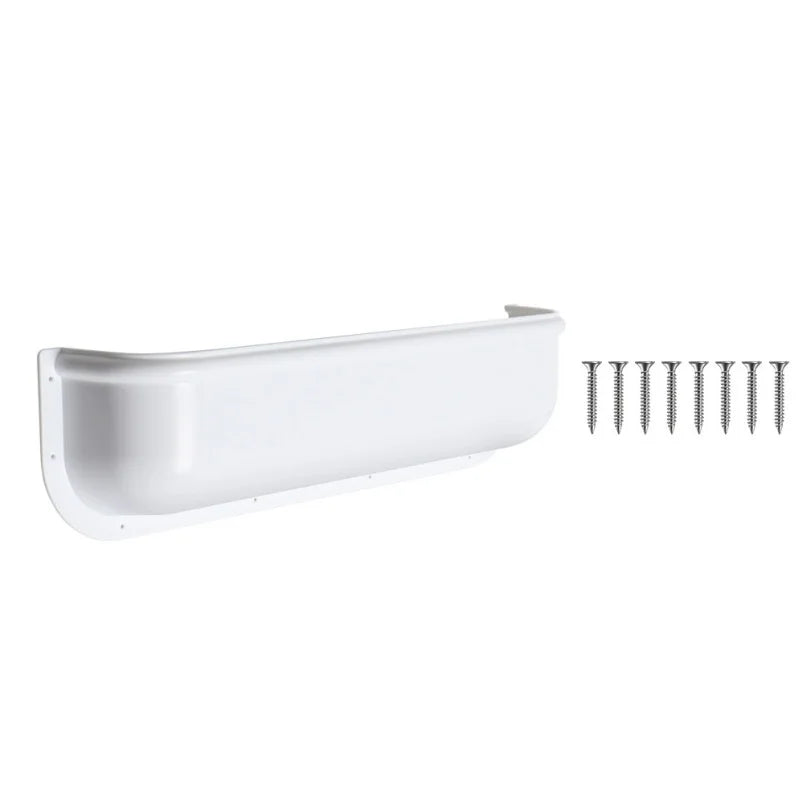 LEAP Screw-Mount Van / Camper Door Storage Shelf – White / 45 cm