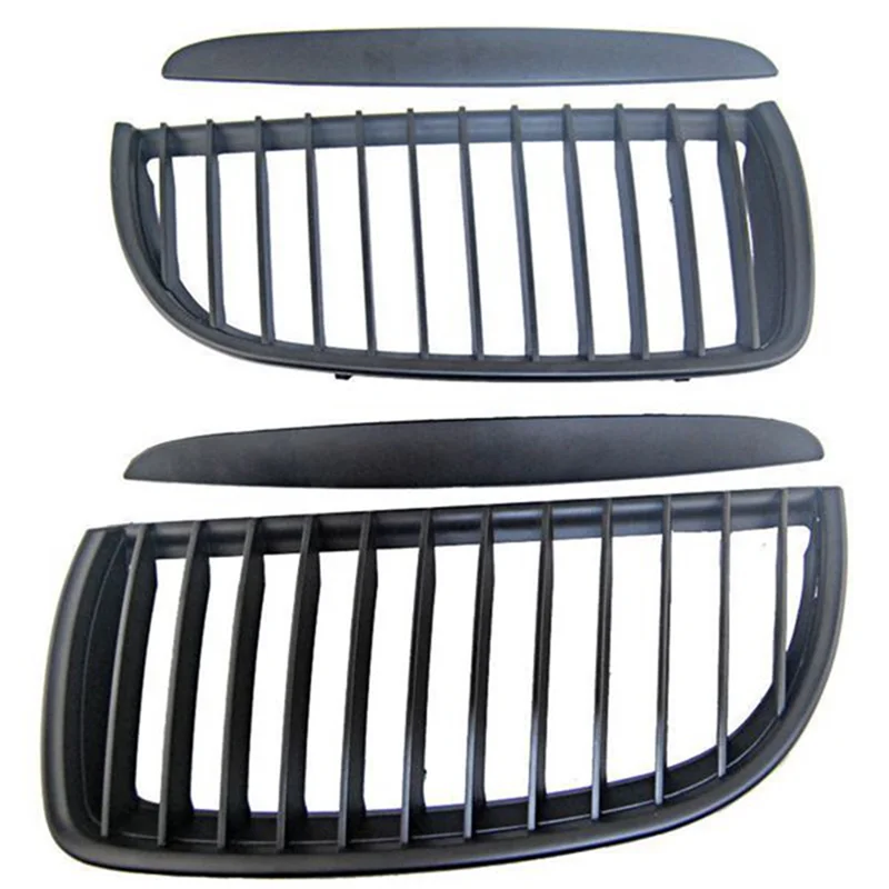 Superior-Car Matte Black Front Hood Kidney Grill Mesh Sport Racing Grills For BMW 3 Series E90 E91 2005-2008