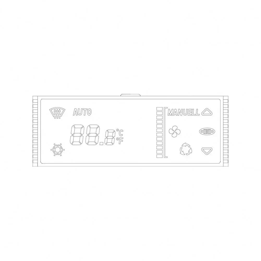 LEAP Climate Control LCD Repair Screen for Porsche 911 996 / Boxster 986 — detail view 2