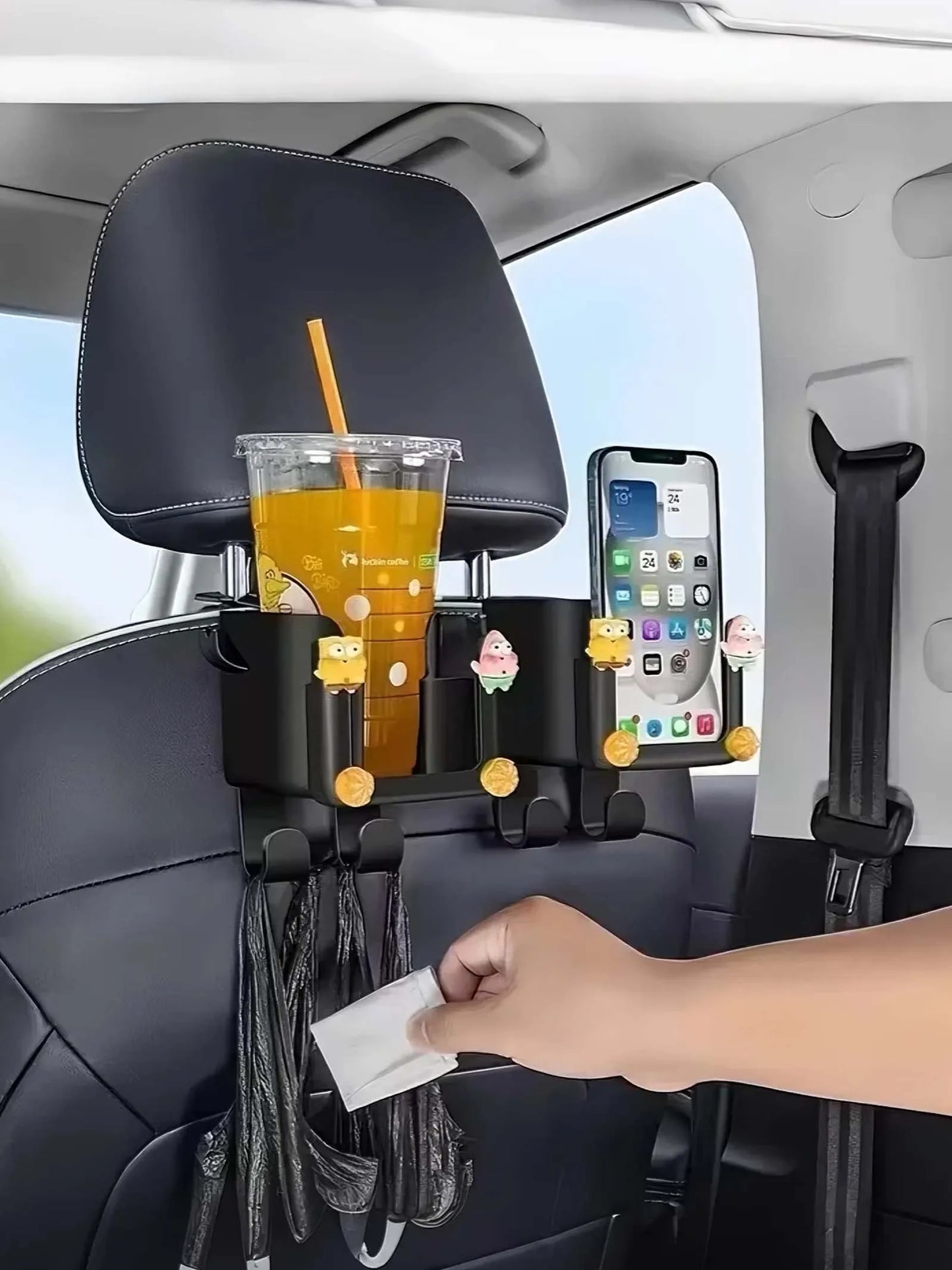 LEAP 1-Piece Rear Seat Organiser – Universal Car Accessory