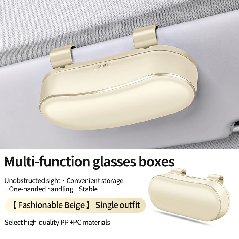 LEAP Sun-Visor Sunglasses Holder – Beige