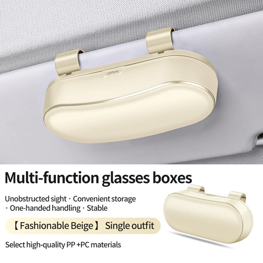 LEAP Sun-Visor Sunglasses Holder – Beige