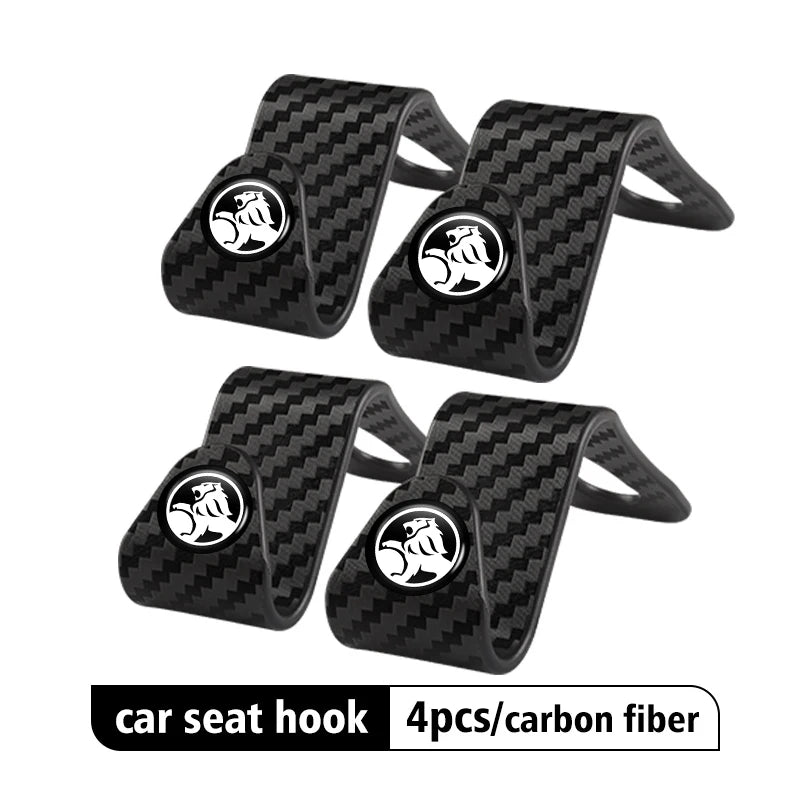 LEAP Headrest Storage Hooks – Holden Emblem – Carbon-Look / 4 Pack