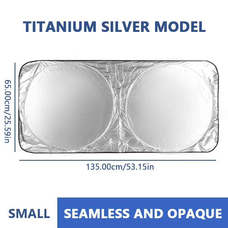 Size L foldable vehicle sunshade product view