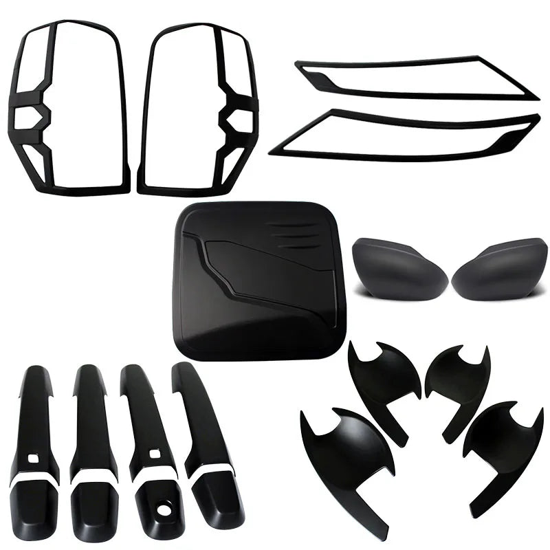 LEAP Black Exterior Trim Kit for Mitsubishi Triton MR 2019–2022 Double Cab – Mirror-Cover Package