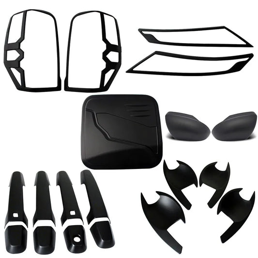 LEAP Black Exterior Trim Kit for Mitsubishi Triton MR 2019–2022 Double Cab – Mirror-Cover Package