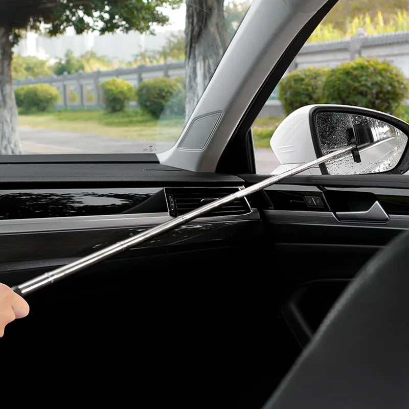 LEAP black telescopic rear-view mirror and glass wiper