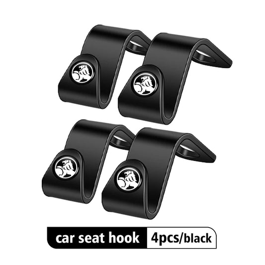 LEAP Headrest Storage Hooks – Holden Emblem – Black / 4 Pack