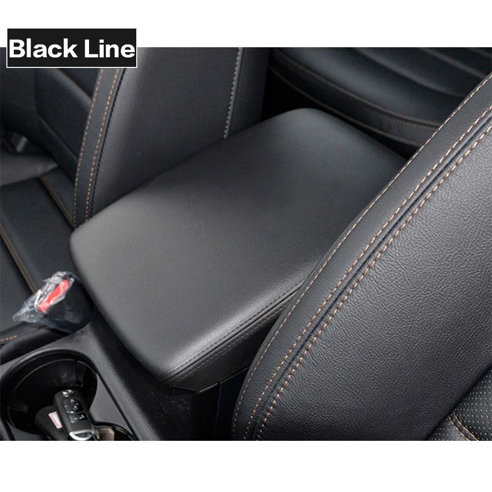 LEAP Centre Armrest Cover for Mazda CX-5 2017-2024 – Black / Black Stitching