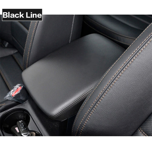 LEAP Centre Armrest Cover for Mazda CX-5 2017-2024 – Black / Black Stitching