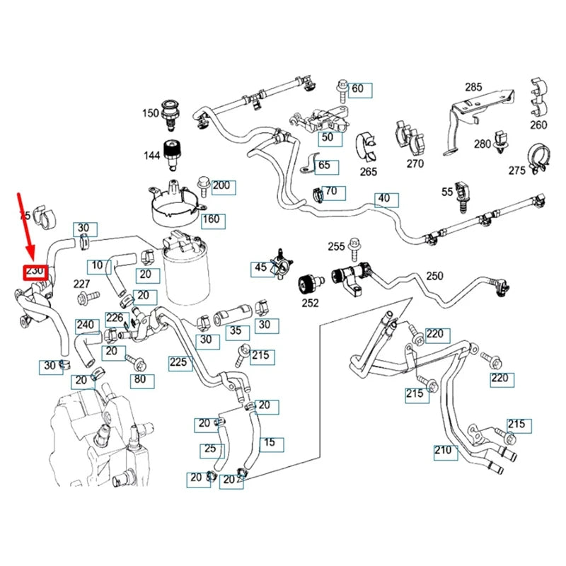 LEAP Engine High-Pressure Fuel Pump Oil Pipe Fuel Pipe For Mercedes Benz GL A6420700281