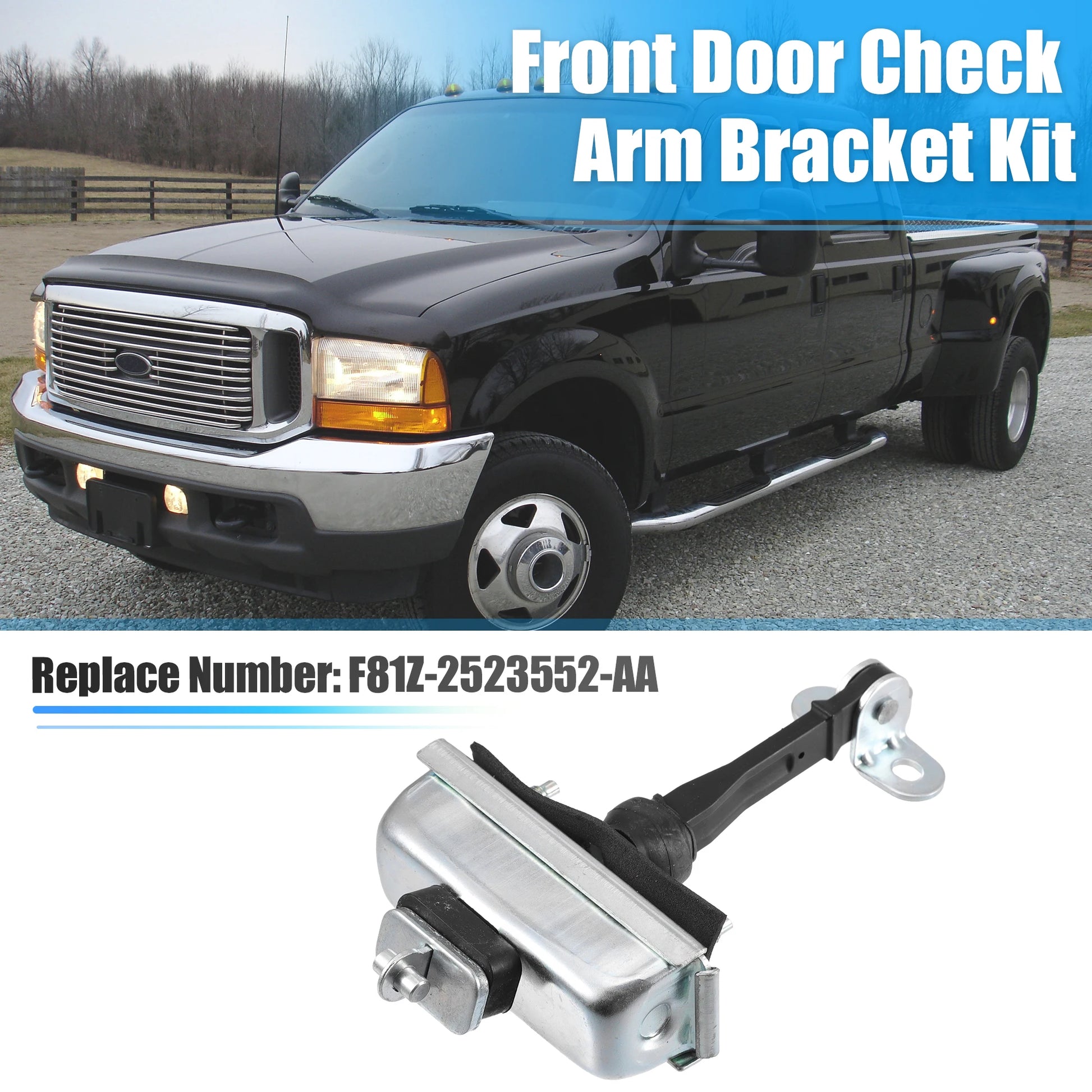 X AUTOHAUX Front Door Check Strap Limiter F81Z-2523552-AA for Ford F-250 - One front door check strap; F81Z-2523552-AA; Ford F-250 Super Duty