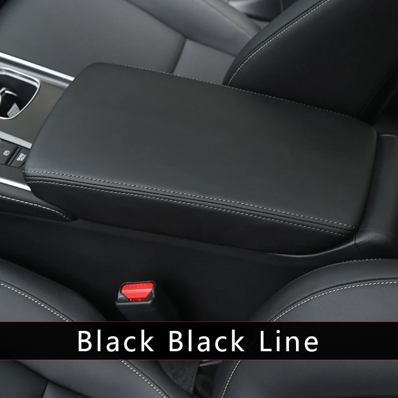 LEAP Centre Armrest Cover for Mazda CX-5 2019–2023 – Black / Black Stitching