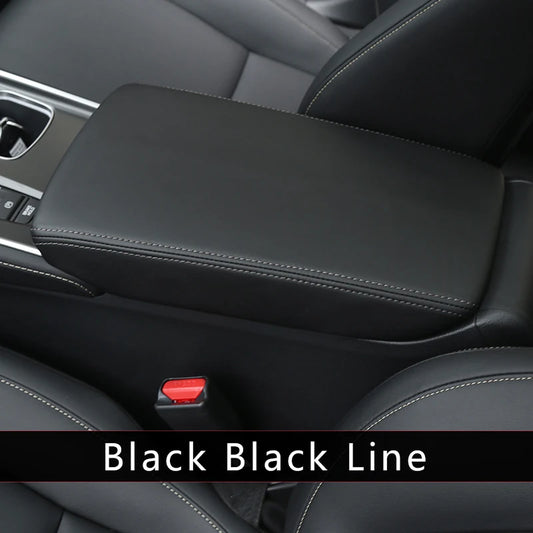 LEAP Centre Armrest Cover for Mazda CX-5 2019–2023 – Black / Black Stitching