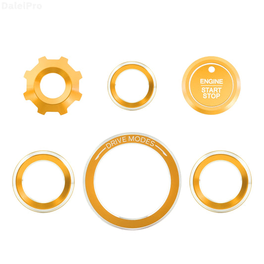 LEAP Ranger T9 Air Conditioning & Audio Knob Trim Set 2023–2024 – Orange / 7 Pieces
