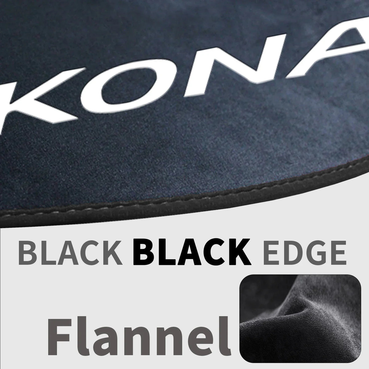 LEAP Dashboard Mat for Hyundai Kona EV 2024–2026 RHD – Flannel / KONA Design
