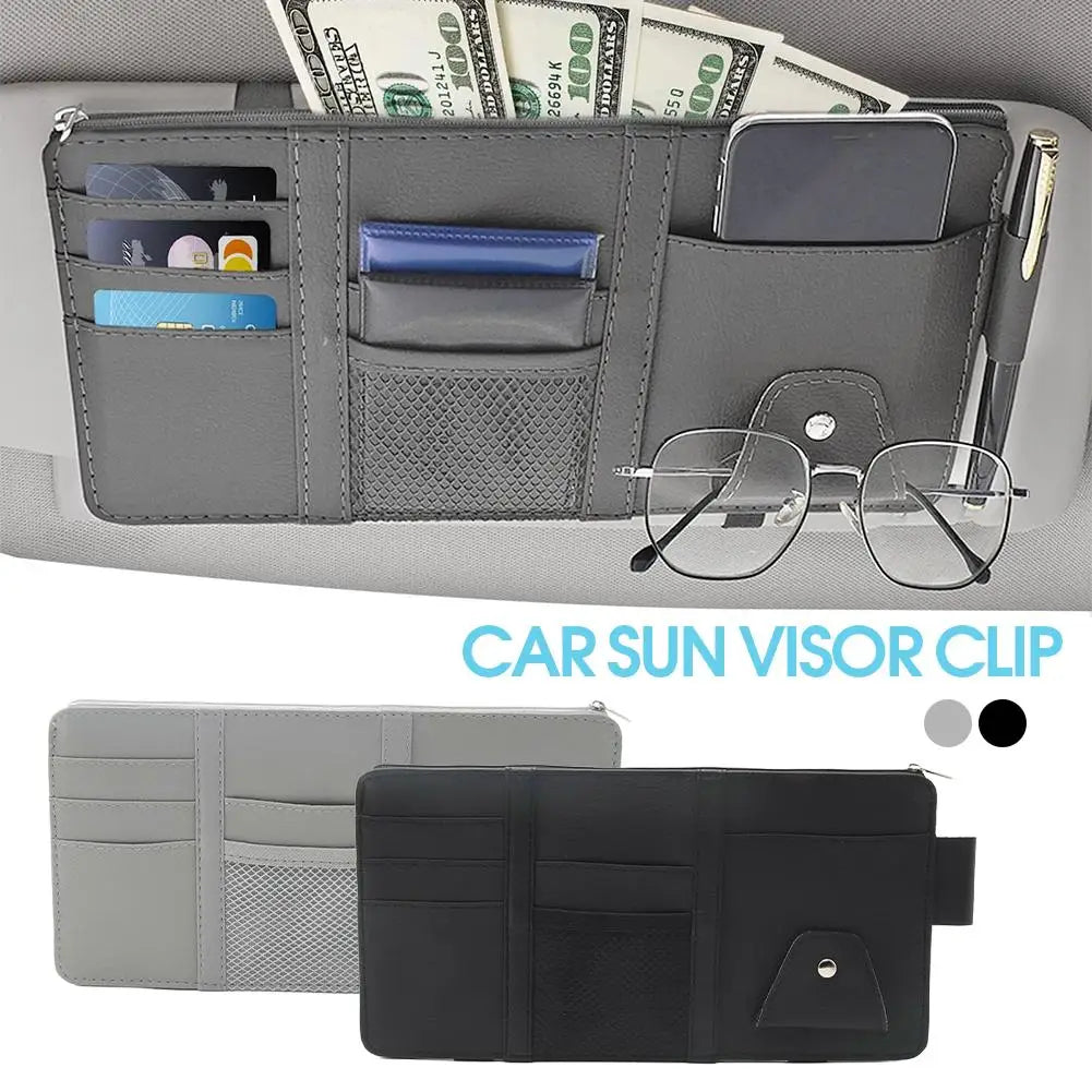 LEAP Sun Visor Organiser – Universal Vehicle Fit – PU Leather product image