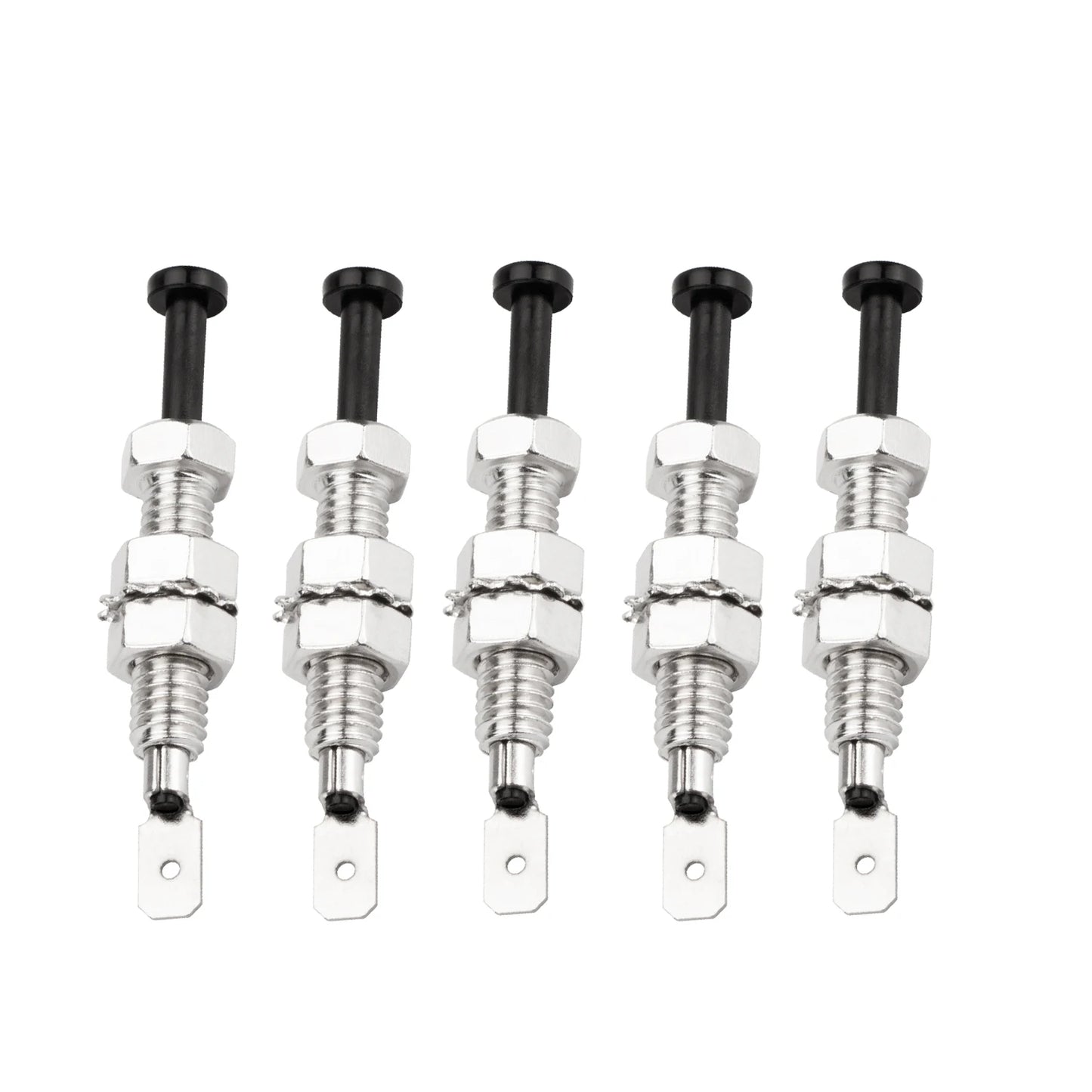 DaierTek 12V 20A Adjustable Door Pin Switches 5 Pack - 5 pack; adjustable momentary door/hood pin switches; 12V DC 20A