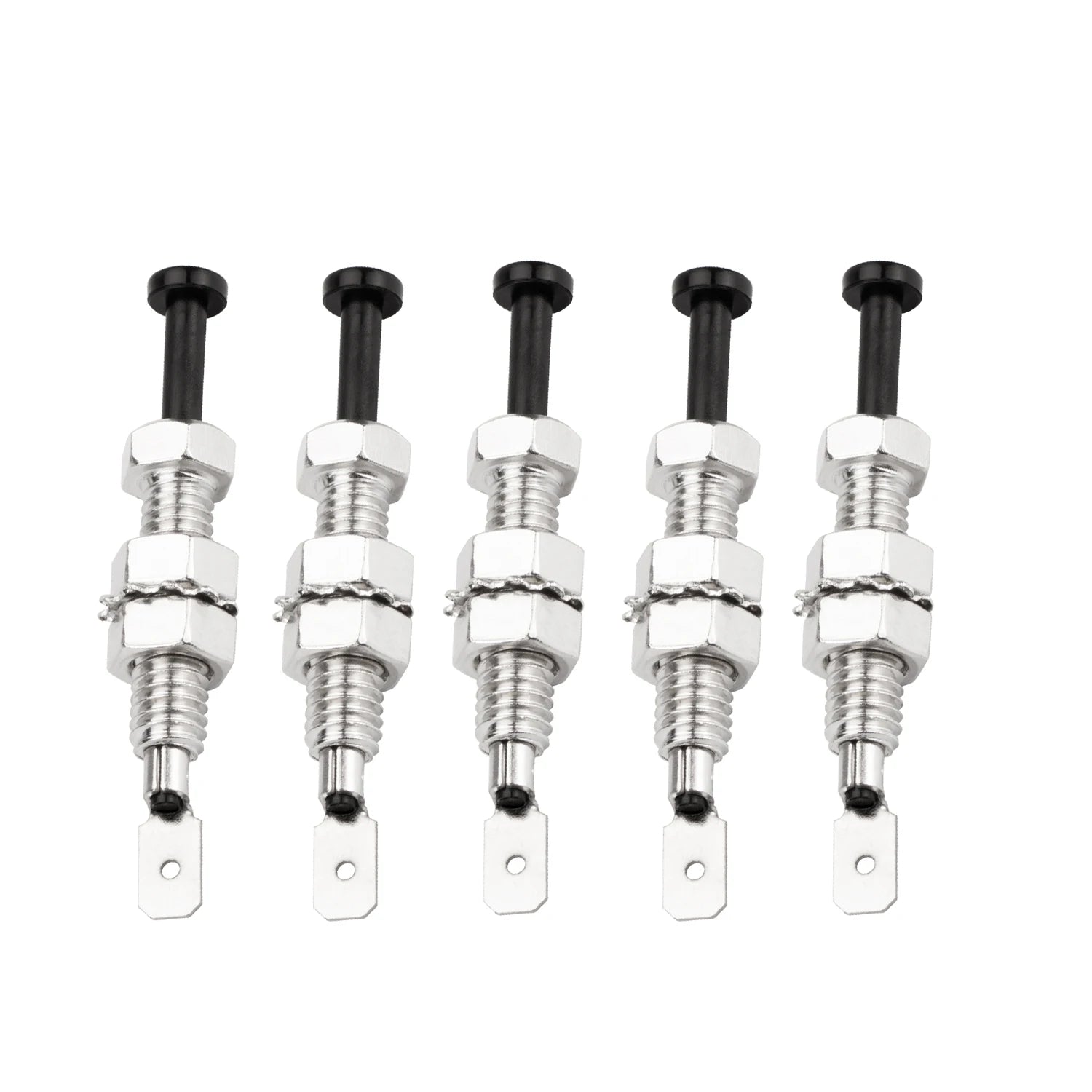 DaierTek 12V 20A Adjustable Door Pin Switches 5 Pack - 5 pack; adjustable momentary door/hood pin switches; 12V DC 20A