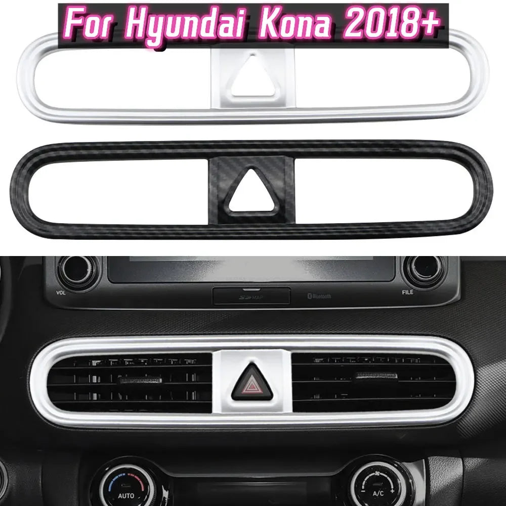 LEAP silver ABS centre air vent trim for Hyundai Kona