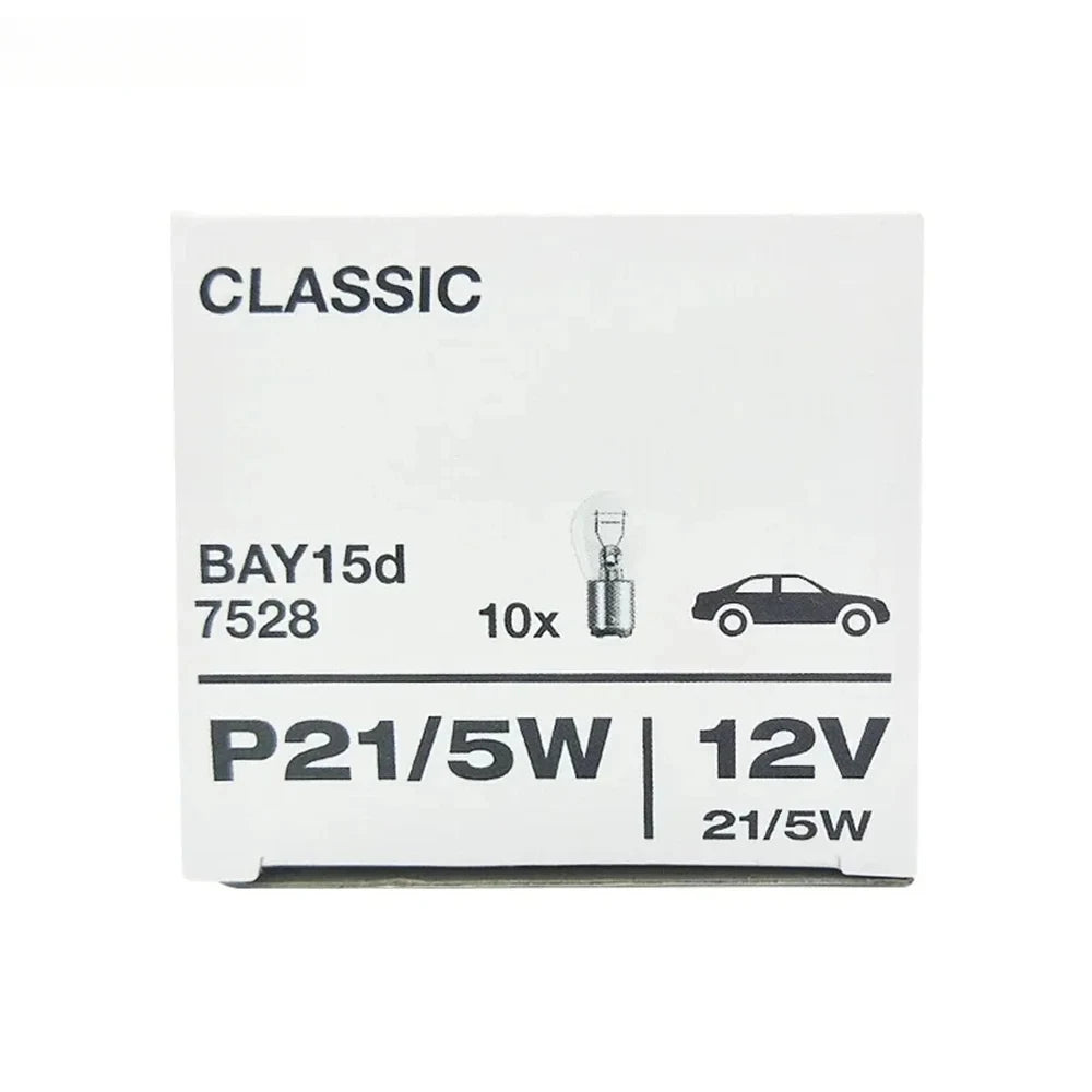 OSRAM Original 7528 P21/5W BAY15d 12V Halogen Bulbs 10 Pack