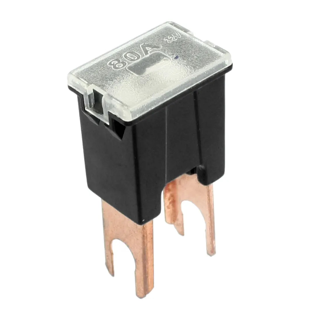 X AUTOHAUX 80A Male PAL Slow-Blow Automotive Fuse Black - One 80A male PAL slow-blow fuse; black; 32V automotive type