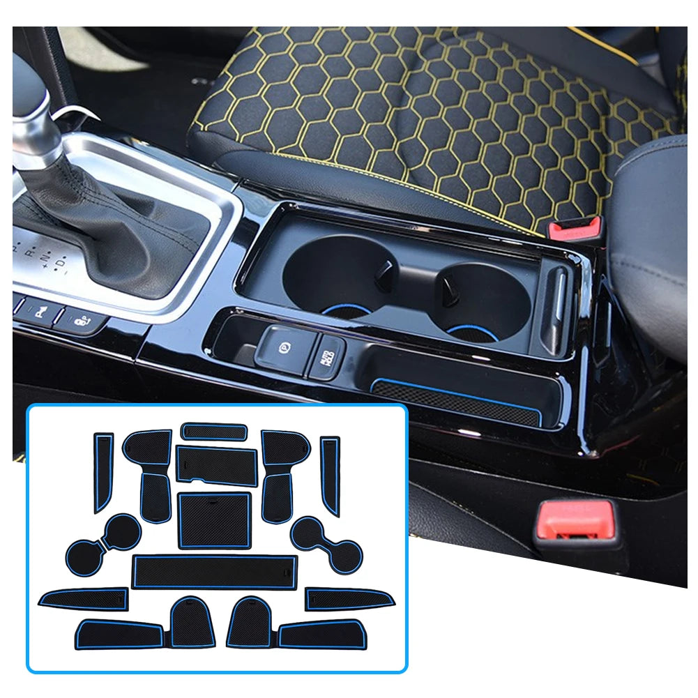 LEAP RUIYA for Kia Ceed 2018-2025 / Kia XCeed GT 2020-2025 Car Door Groove Mat Anti-slip Slot Pad Auto Interior Ceed Accessories – Blue - 1