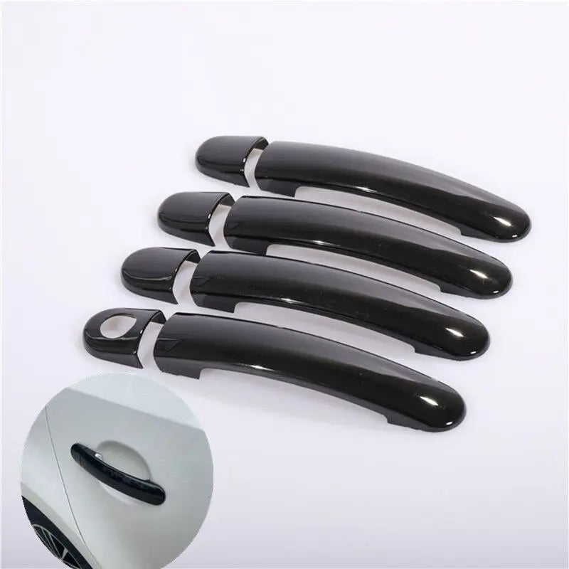 LEAP VW Polo 2010 2011 2012 2013 2014 2015 2016 2017 Black Chrome Car Door Handle Covers Car Accessories Styling Stickers – silver 0 keyhole - 1