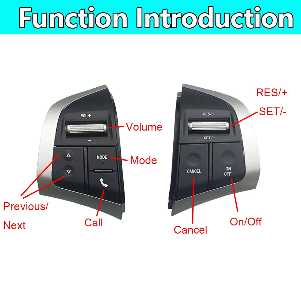 LEAP For Isuzu D-Max 2015-2019 MU-X For Chevrolet Dmax 2019 Steering Wheel Switch Cruise Audio Volume Remote Control Button – left - 3