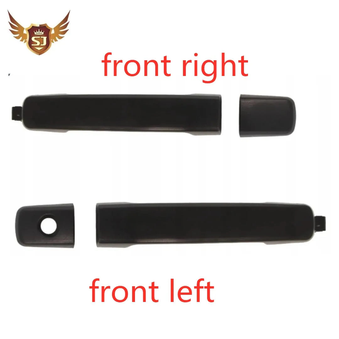 LEAP Exterior Door Handle for Nissan QASHQAI 2011 NAVARA 05-15 D40 NP300 PATHFINDER TERRANO 05-12 chrome and black Smooth surface – Black, Front - 1