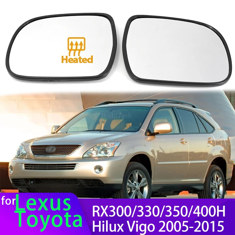 LEAP Mirror Heated Side Mirror Glass Rearview Mirror Lens for Lexus RX300 RX330 350 400H 03-08 for Toyota Hilux Vigo 05-15 – 1pc Right - 1