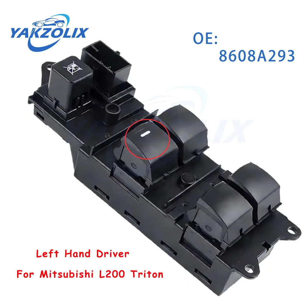 LEAP 8608A293 Front Left Electric Master Power Window Control Switch for Mitsubishi L200 Triton 2015 2016 2017 2018 2019 2020 2021 - 1