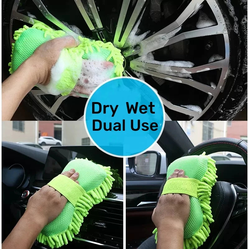 LEAP Green Microfibre Car Wash Mitt - view 3