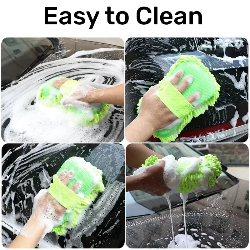LEAP Green Microfibre Car Wash Mitt - view 4