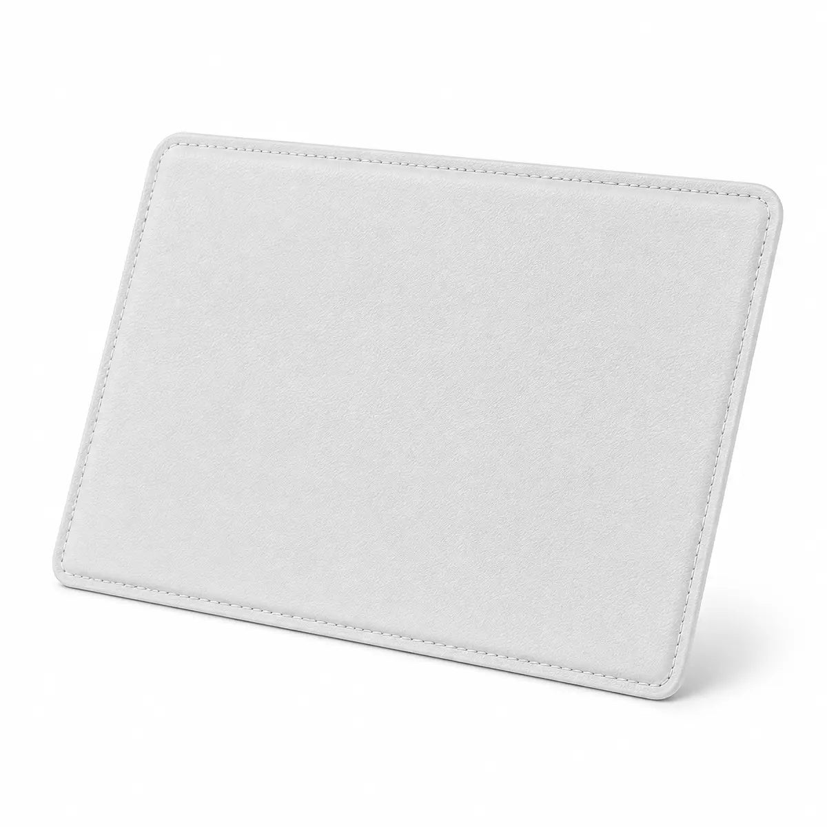 LEAP white stitched 15.6-inch navigation screen dust cover on clean studio background