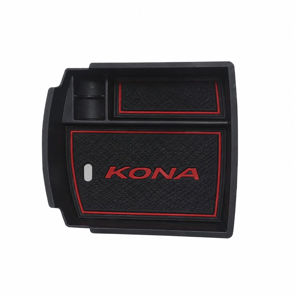 LEAP Hyundai Kona 2017–2023 centre console organiser tray red accent