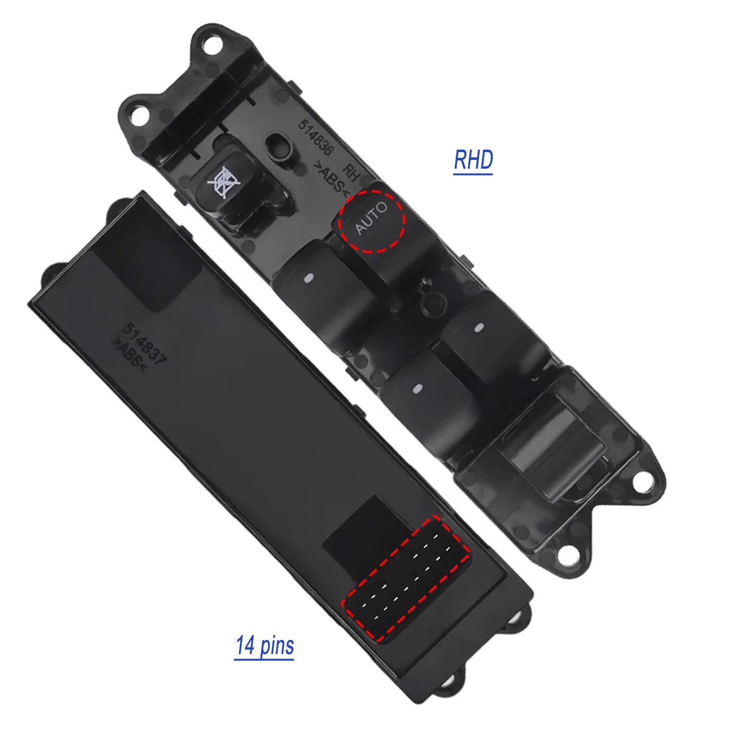 LEAP RHD Master Power Window Switch 83071AG010 for Subaru Legacy Outback 2004–2008 product view 2