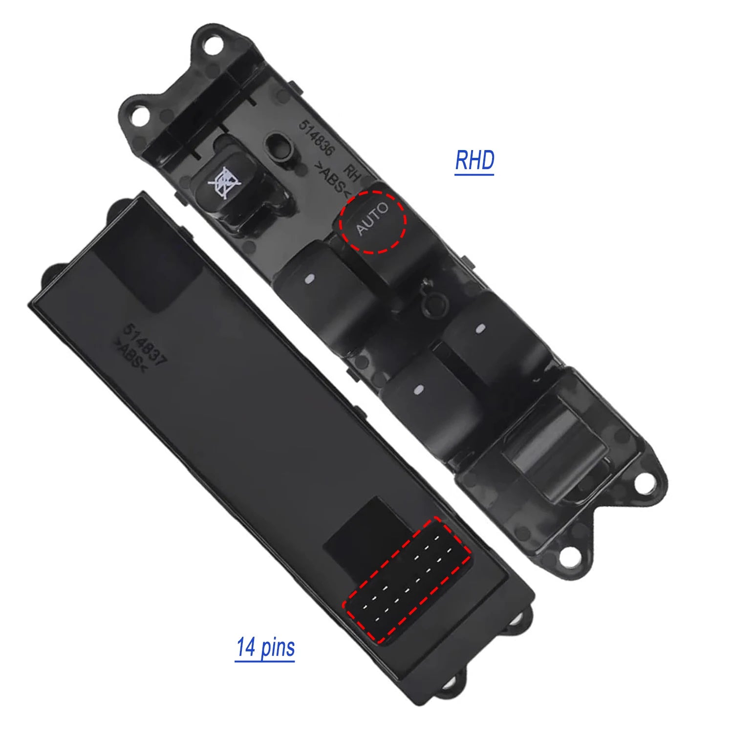 LEAP RHD Master Power Window Switch 83071AG010 for Subaru Legacy Outback 2004–2008 product view 2
