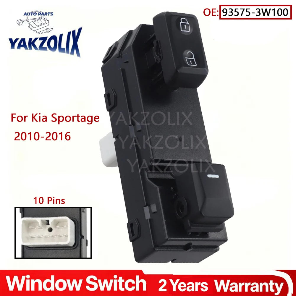 LEAP Front Right Power Window Switch 93575-3W100 for Kia Sportage 2010–2016 product view 1