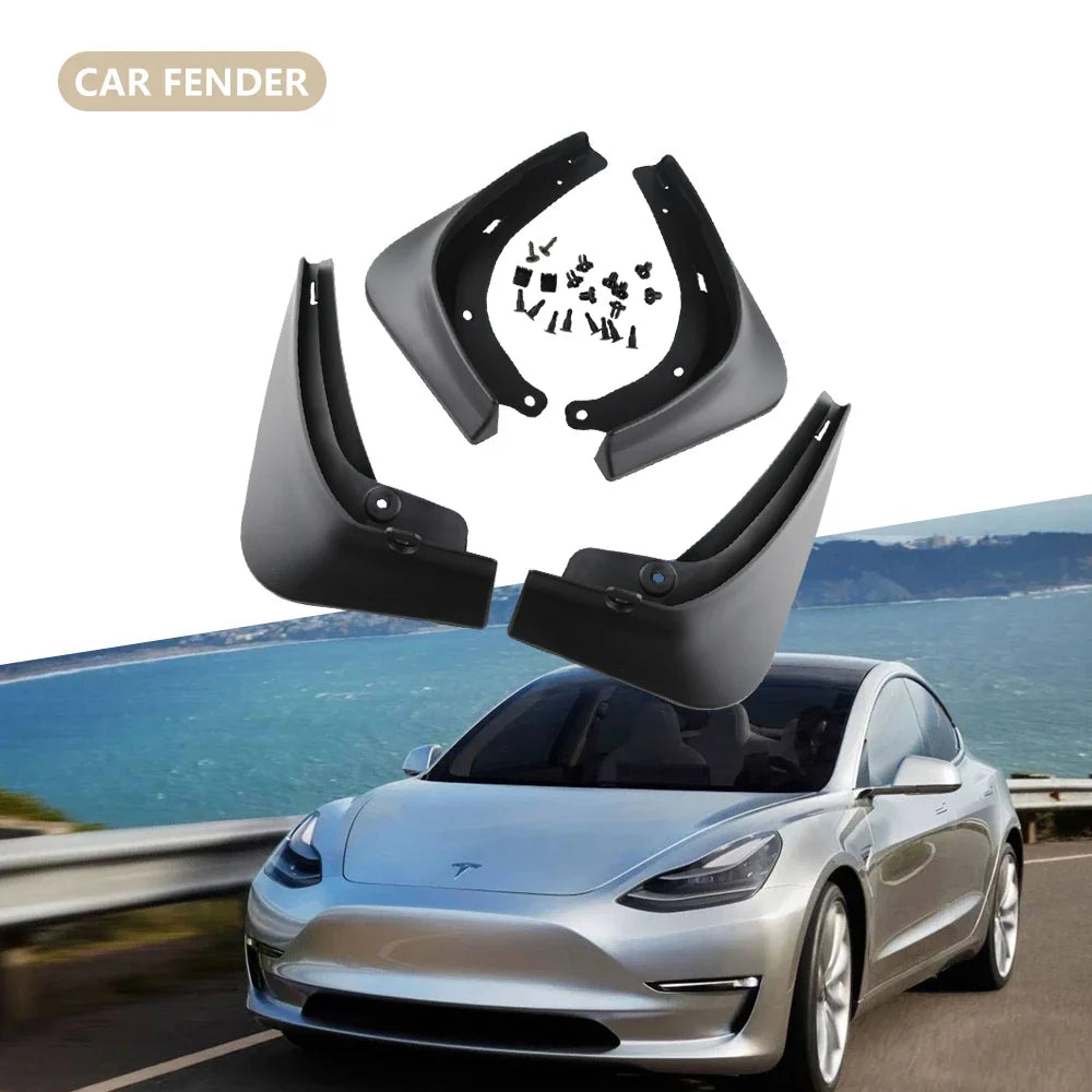LEAP 4-Piece Mud Flap Set for Tesla Model 3 2016-2023 - image 1