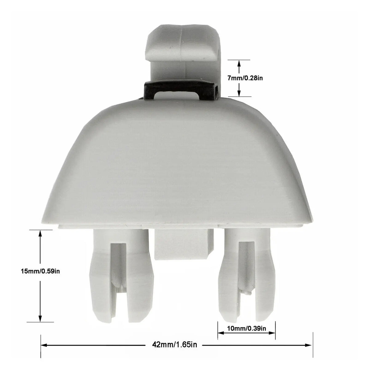 LEAP Grey Sun Visor Clip Pair for Selected VW Audi Skoda Models - detail 2