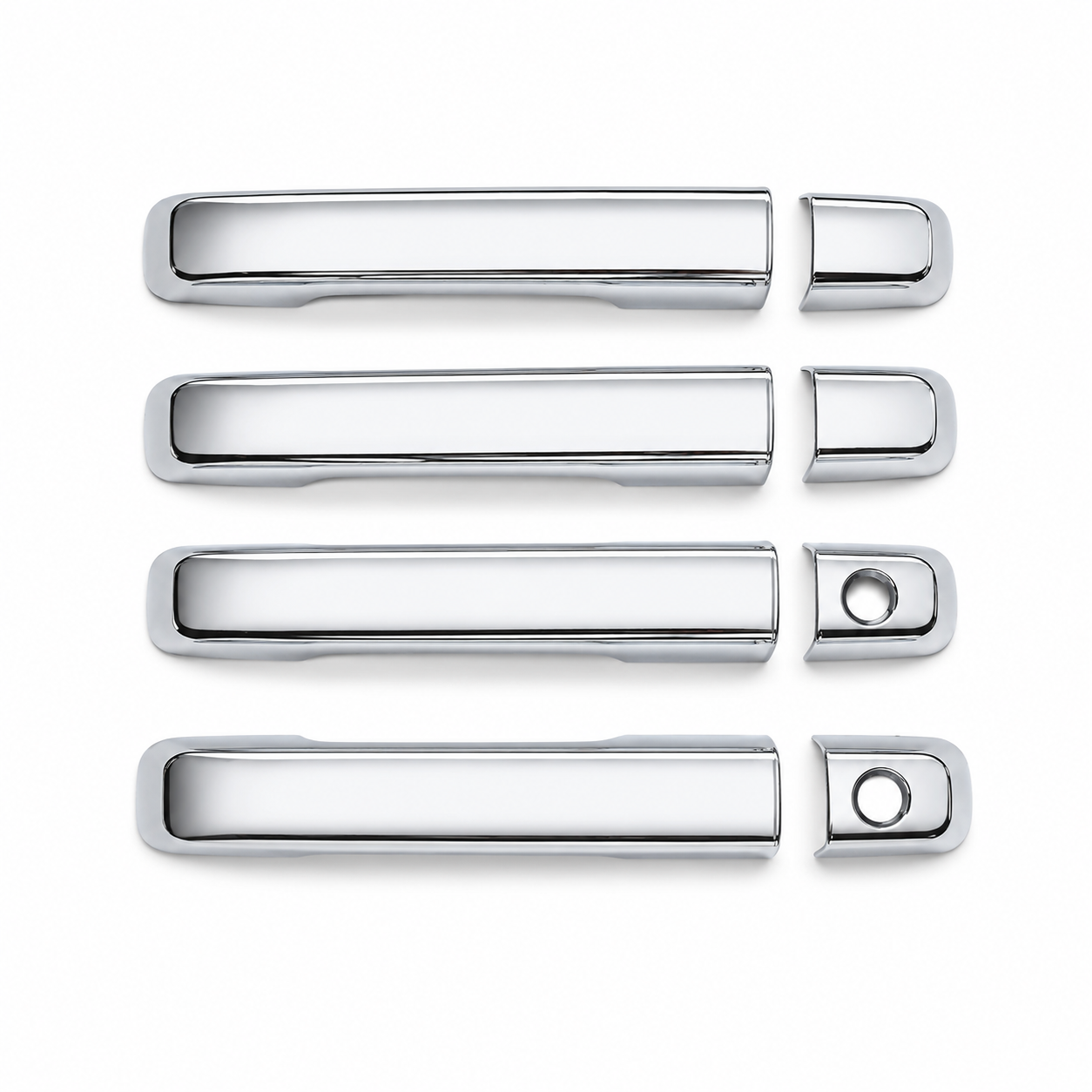 Chrome exterior door handle covers for Isuzu D-MAX 2012 to 2018